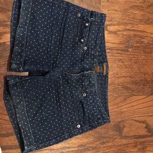 Copper Key Blue and white polka dot shorts